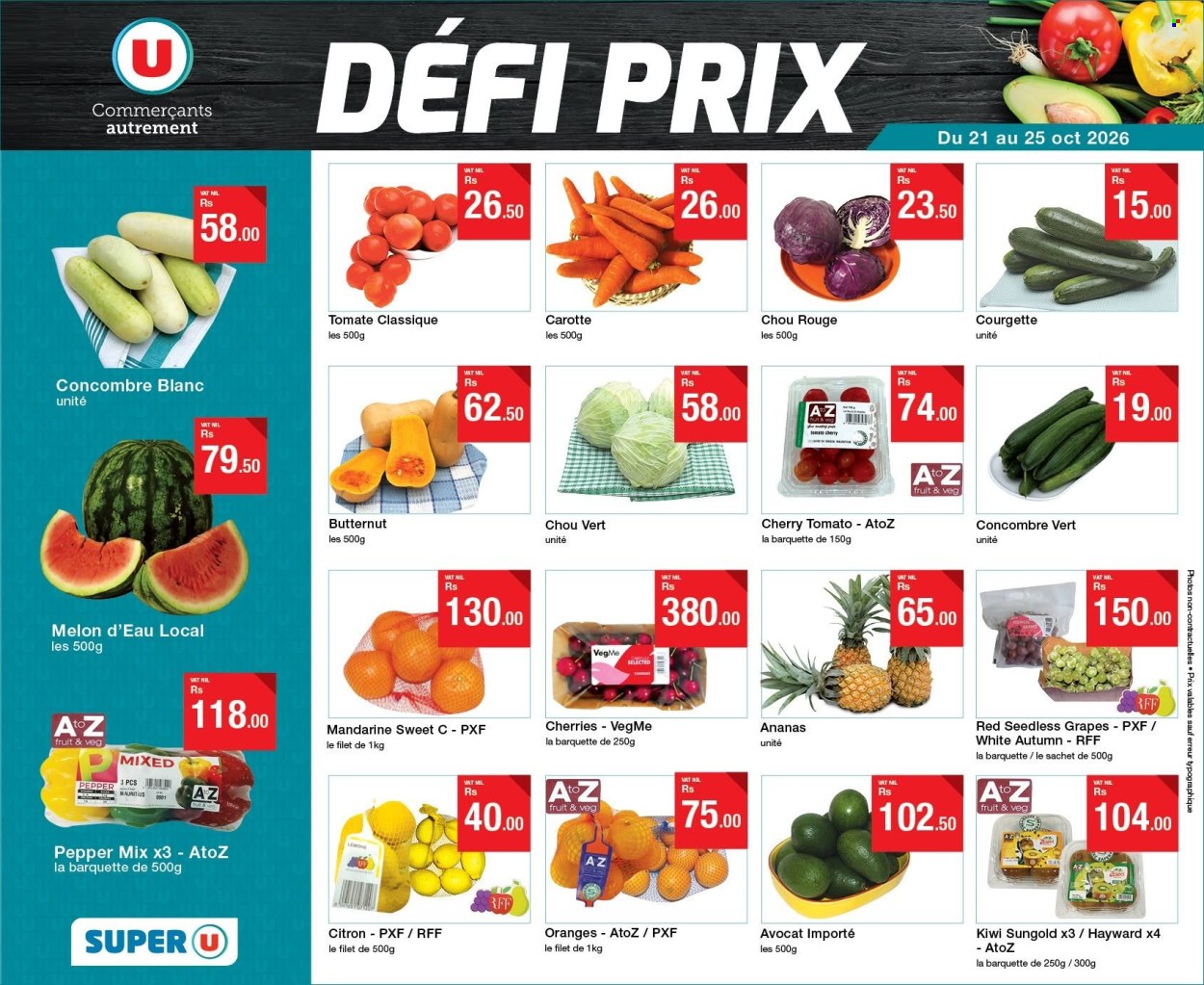 Catalogue Super U - 21/10/2026 - 25/10/2026. Page 1