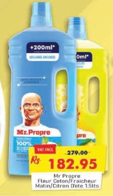 Mr Propre Fleur Coton/Fraicheur Matin/Citron D'ete 1.5lts