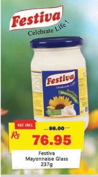 FESTIVA MAYONNAISE GLASS 237G