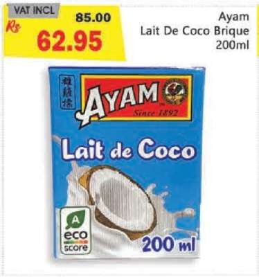 Ayam Lait De Coco Brique 200ml