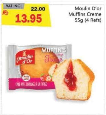 Moulin D'Or Muffins Creme 55g (4 Refs)