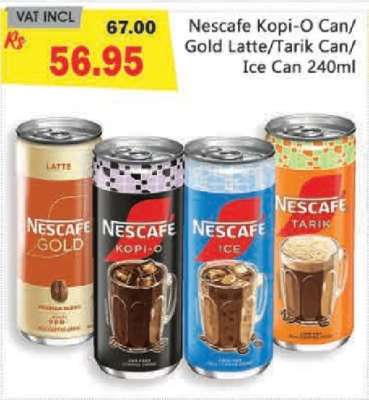 Nescafe Kopi-O Can/Gold Latte/Tarik Can/Ice Can 240ml