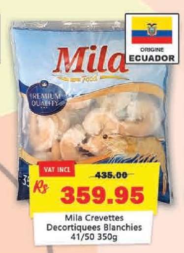 Mila Crevettes Décortiquées Blanchies 41/50 350g