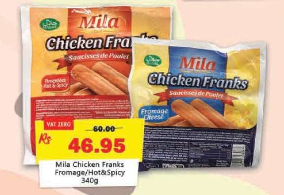 Mila Chicken Franks Fromage/Hot&Spicy
