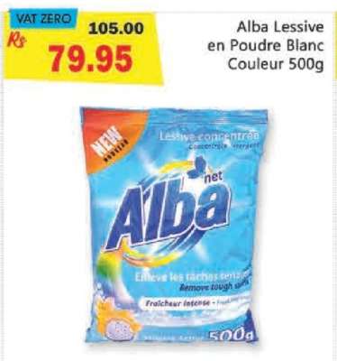 Alba Lessive En Poudre Blanc Couleur 500g
