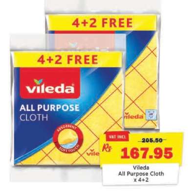 Vileda All Purpose Cloth x 4+2