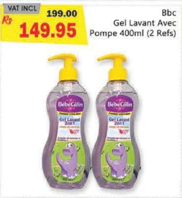 Bbc Gel Lavant Avec Pompe 400ml (2 Refs)