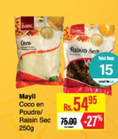 Mayil Coco en Poudre/Raisin Sec 250g