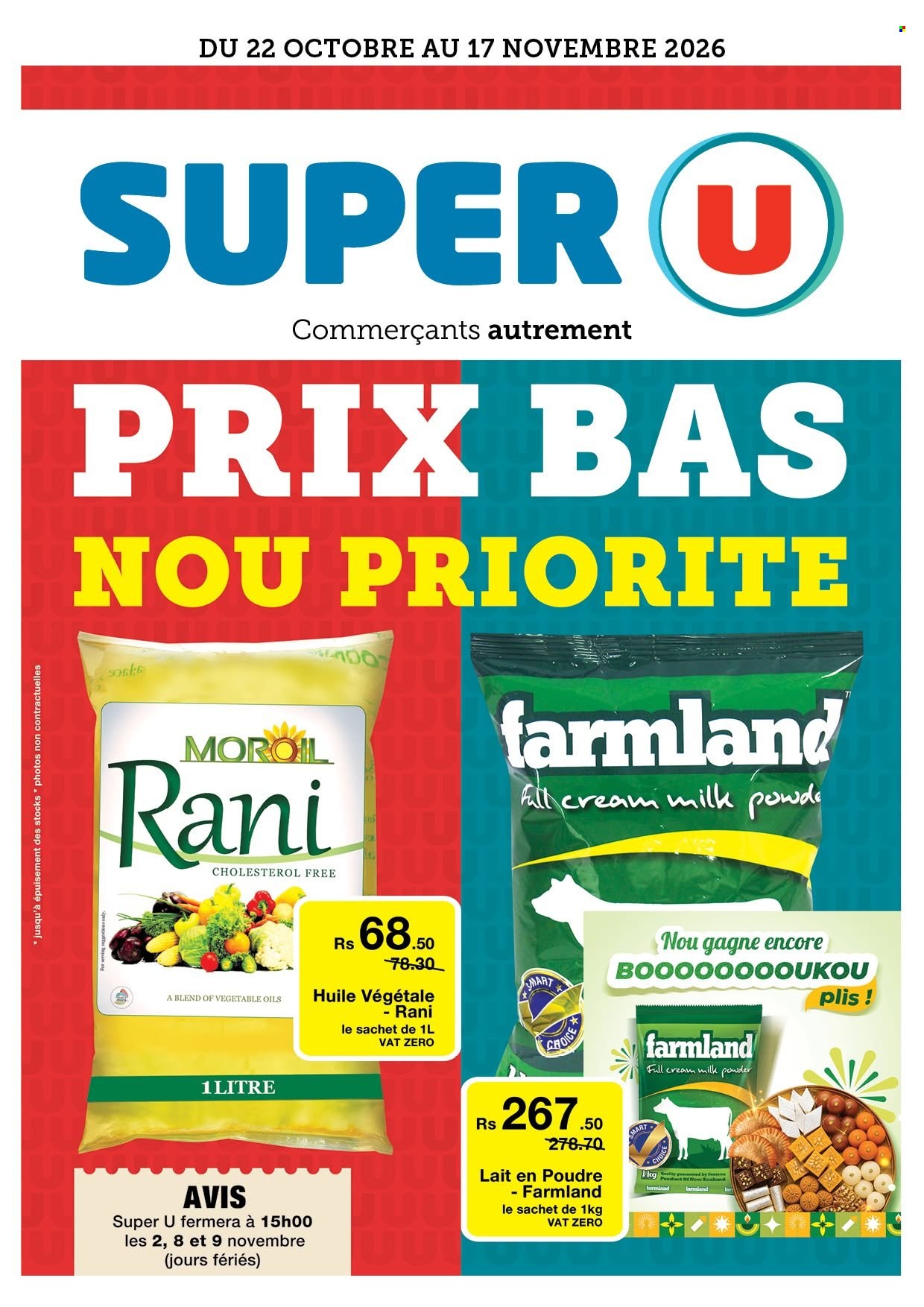 Catalogue Super U - 22/10/2026 - 17/11/2026. Page 1