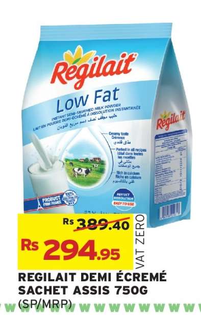 Regilait Demi Ecreme Sachet Assis 750g