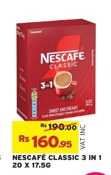 NESCAFÉ CLASSIC 3 IN 1 20 X 17.5G