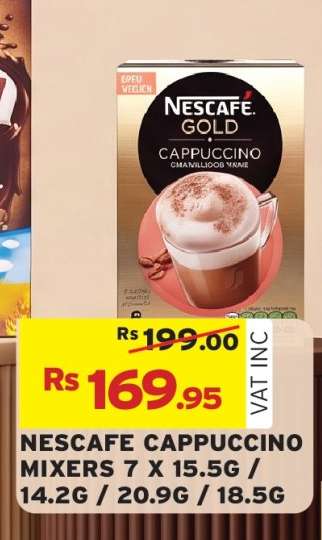 NESCAFE CAPPUCCINO MIXERS 7 X 15.5G / 14.2G / 20.9G / 18.5G