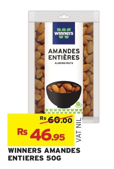 WINNERS AMANDES ENTIÈRES 50G