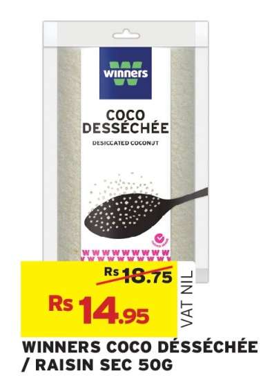WINNERS COCO DÉSSÉCHÉE / RAISIN SEC 50G