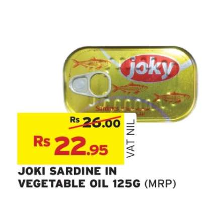 JOKI SARDINE IN VEGETABLE OIL 125G