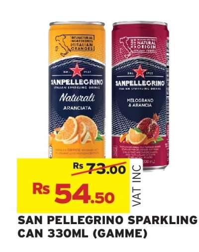 SAN PELLEGRINO SPARKLING CAN 330ML (GAMME)