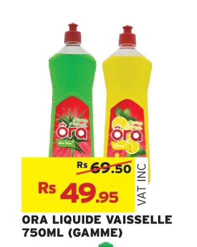 ORA LIQUIDE VAISSELLE 750ML (GAMME)