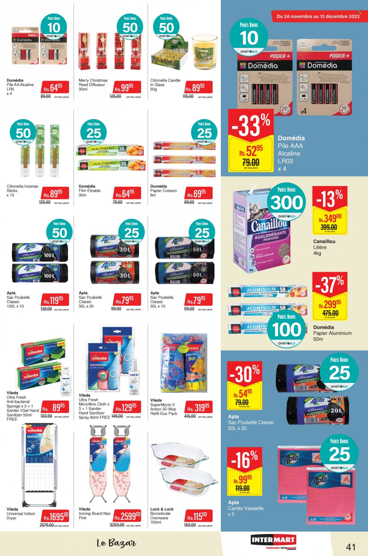 <magasin> - <du DD/MM/YYYY au DD/MM/YYYY> - Produits soldés - ,<products from flyers>. Page 41. 