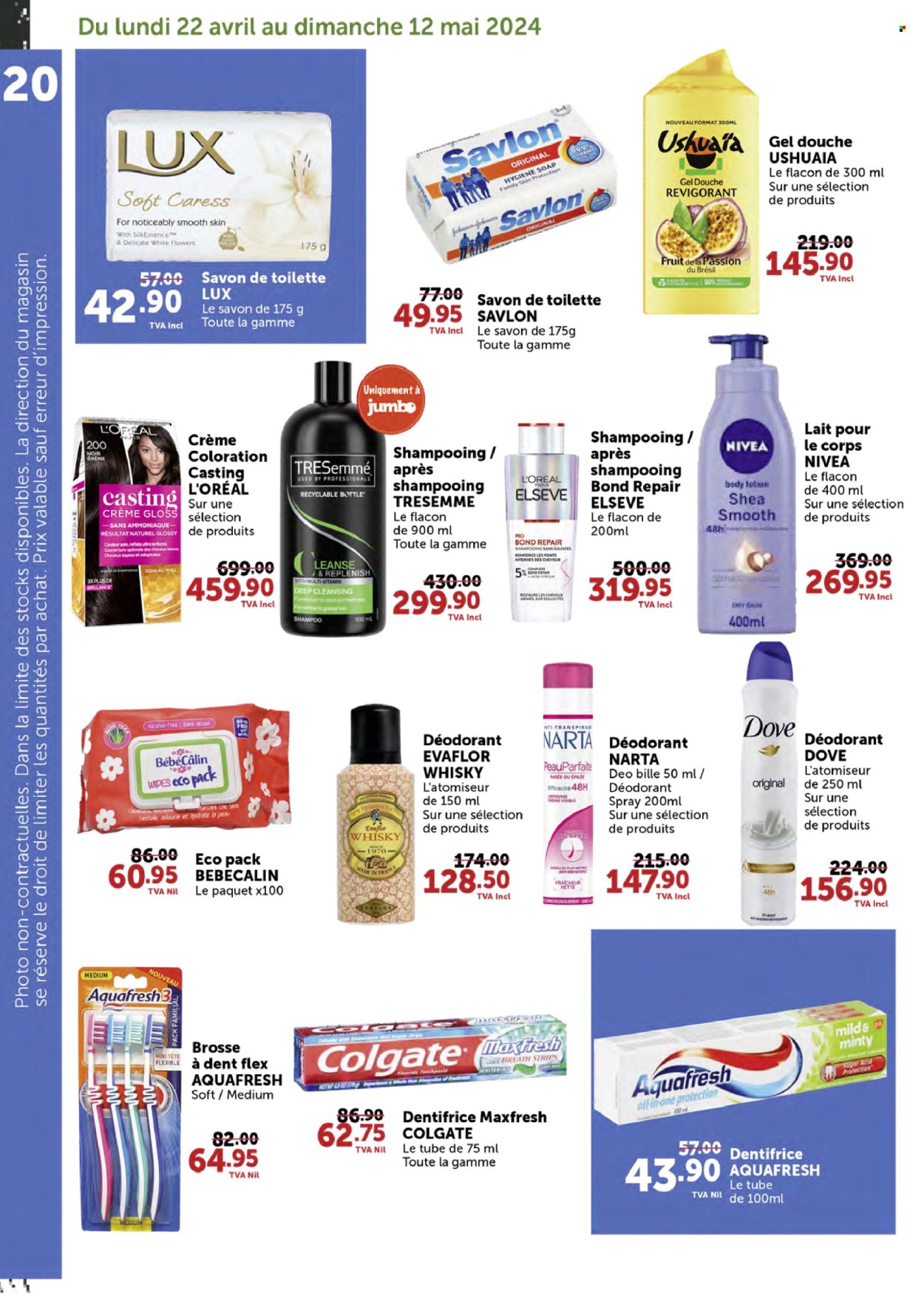 thumbnail - <magasin> - <du DD/MM/YYYY au DD/MM/YYYY> - Produits soldés - ,<products from flyers>. Page 20.