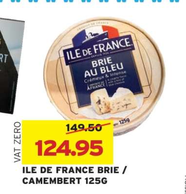 ILE DE FRANCE BRIE / CAMEMBERT 125G