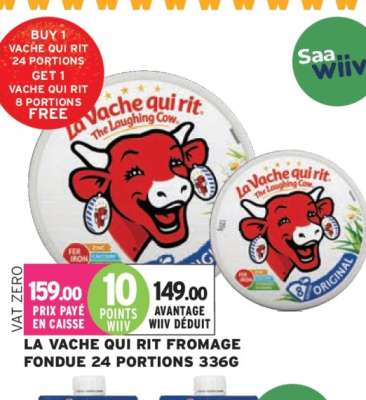 LA VACHE QUI RIT FROMAGE FONDUE 24 PORTIONS 336G